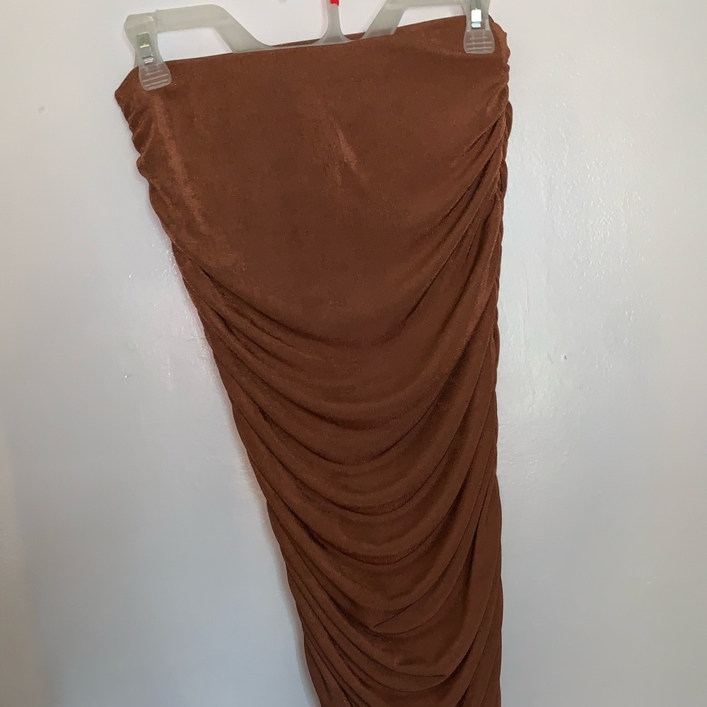 brown dress -M